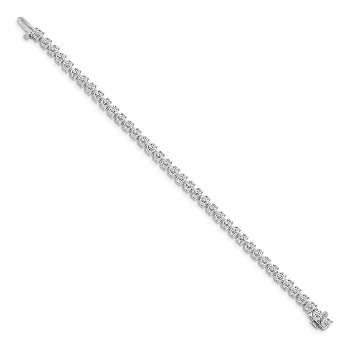 High-Quality 14K White Gold Diamond Tennis Bracelet Setting | Stylish Luxury Value-2