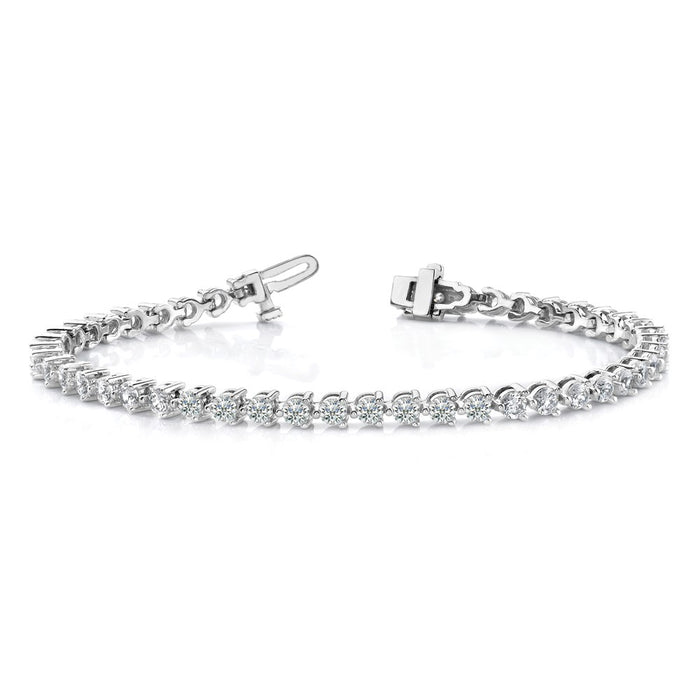 High-Quality 14K White Gold Diamond Tennis Bracelet Setting | Stylish Luxury Value-3