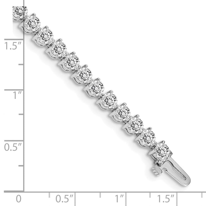 High-Quality 14K White Gold Diamond Tennis Bracelet Setting | Stylish Luxury Value-4
