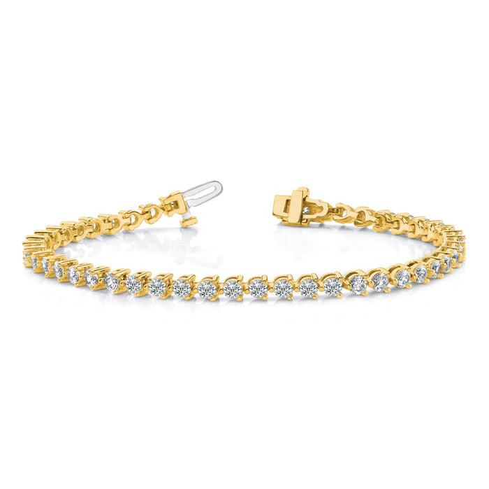 Shop Exclusive 14K Gold Diamond Tennis Bracelet - Stylish & Affordable Luxury-3
