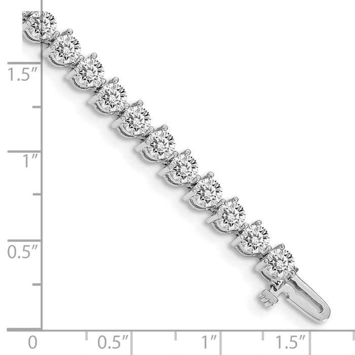 Buy Stylish 14K White Gold Diamond Tennis Bracelet Setting - 7.5" Luxury Design-4
