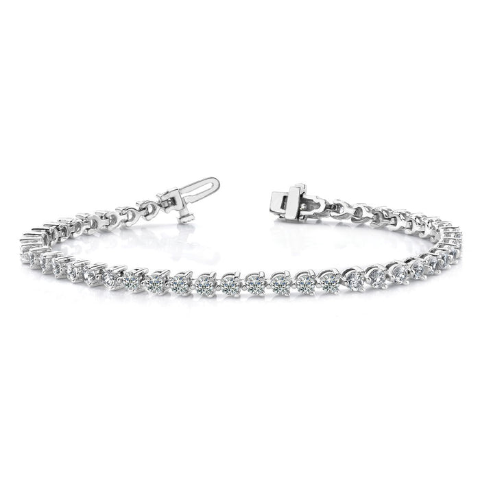 Shop Stylish 14K White Gold Diamond Tennis Bracelet Setting - Luxury Design-3