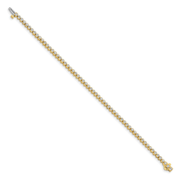 High-Quality 14K Gold Diamond Tennis Bracelet - Stylish Luxury at Great Price-2