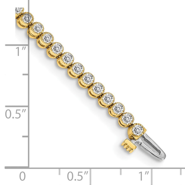 Shop Exclusive 14K Gold Diamond Tennis Bracelet Setting - Stylish & Affordable!-4