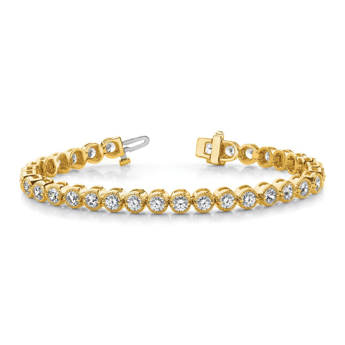 Shop Exclusive 14K Gold AAA Diamond Tennis Bracelet - Stylish Luxury Value!-3