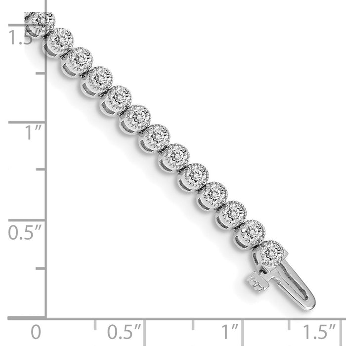 Buy Exclusive 14K White Gold Diamond Tennis Bracelet Setting - Stylish Luxury!-4