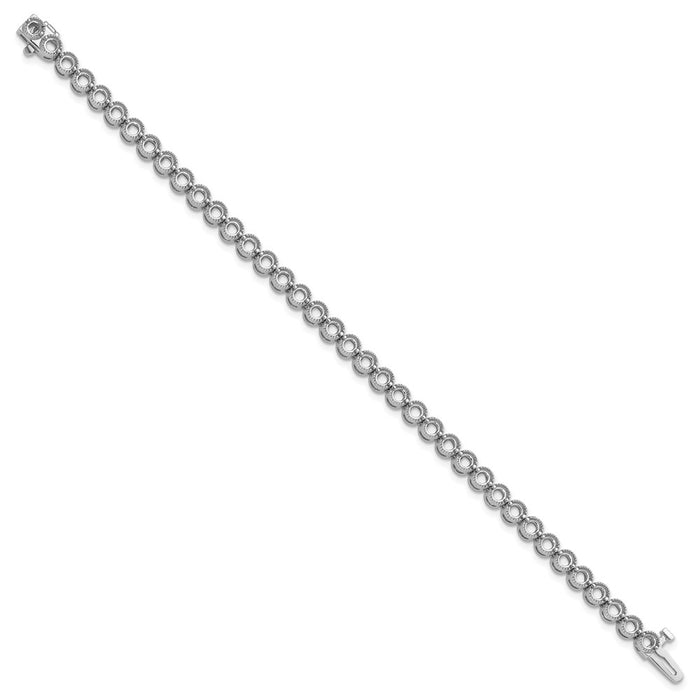 High-Quality 14K White Gold Diamond Tennis Bracelet Setting - Stylish & Affordable-2