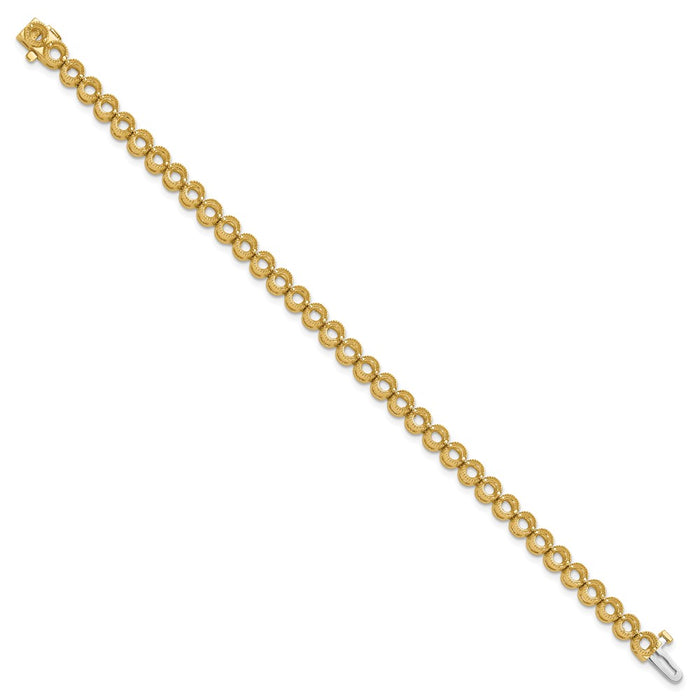 High-Quality 14K Gold Diamond Tennis Bracelet Setting - Stylish Luxury Value-2