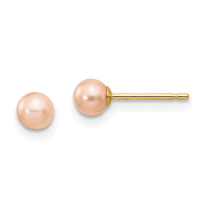 Buy Stylish 14K Gold Pearl Stud Earrings - 4-5mm Freshwater, Affordable Luxury-1