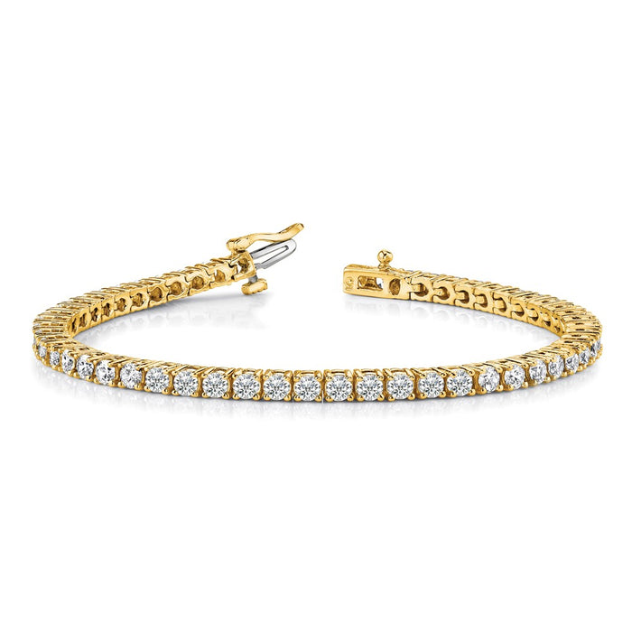Shop Designer 14K Gold AA Diamond Tennis Bracelet - Stylish Luxury Value-3
