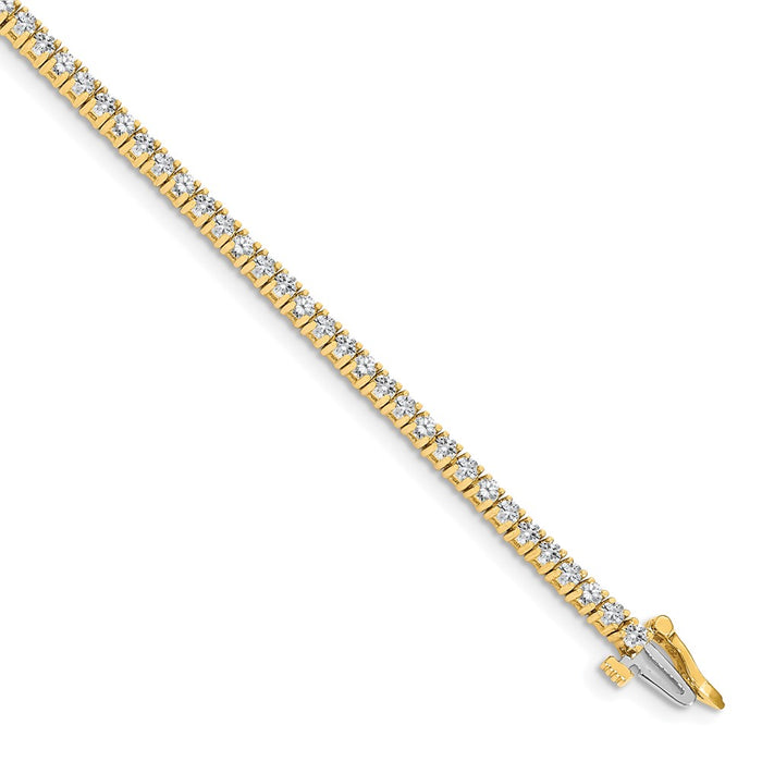Shop Exclusive 14K Gold AAA Diamond Tennis Bracelet - Stylish & Affordable!-1