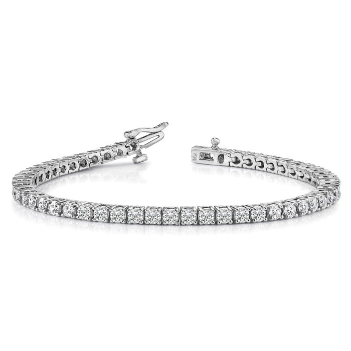 Shop Stylish 14K White Gold Diamond Bracelet - Luxury Jewelry, 7.5" Long-3