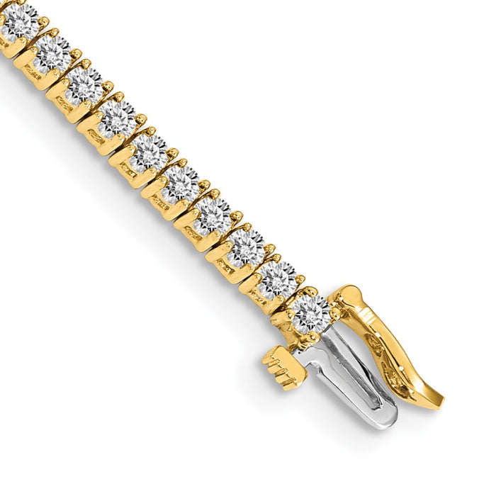 Exclusive 14K Gold AAA Diamond Tennis Bracelet - Stylish Luxury at Great Price-1