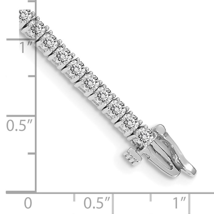 Buy Stylish 14K White Gold Diamond Tennis Bracelet - 7.5" Length, Affordable Luxury-4