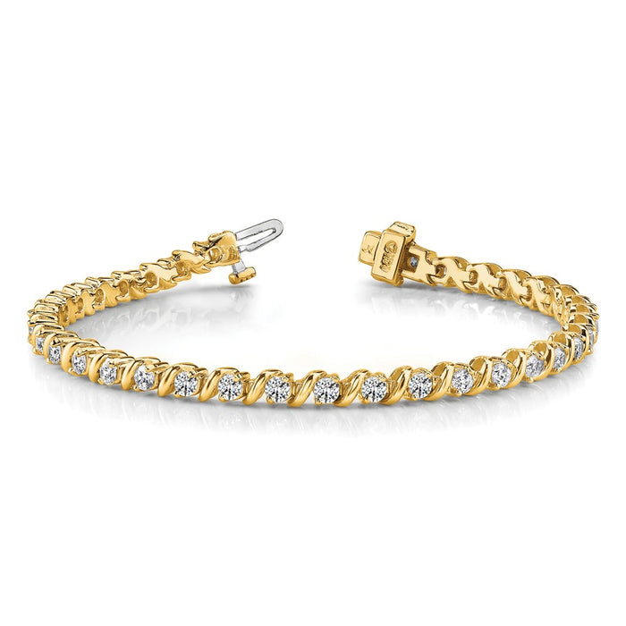 Exclusive 14K White Gold VS Diamond Tennis Bracelet - Stylish Luxury Value-3