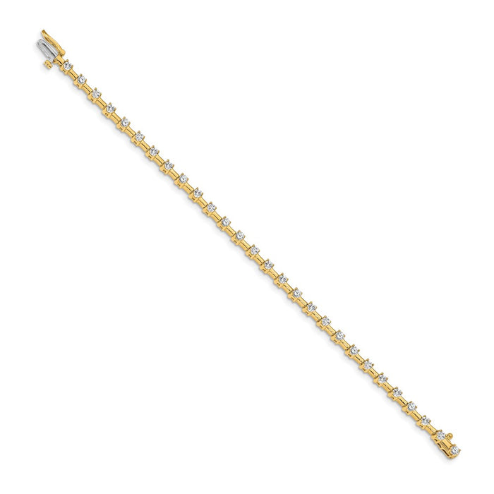 Shop Stylish 14K Gold AAA Diamond Tennis Bracelet - Luxury at an Affordable Price!-2