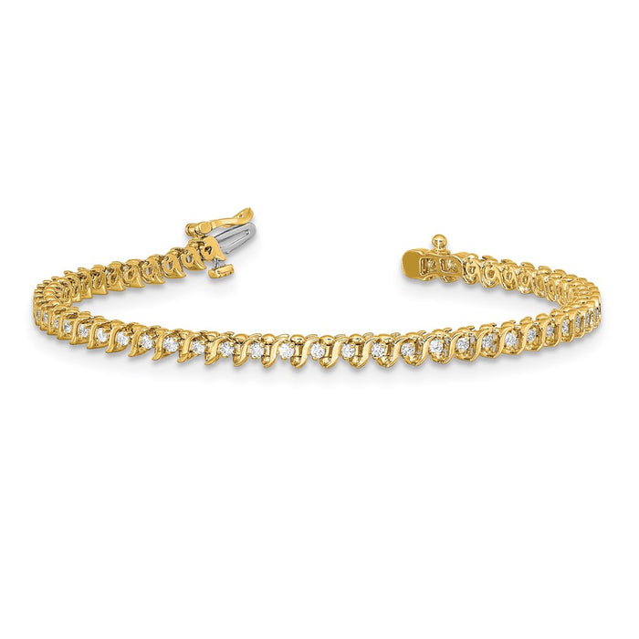 Shop 14K VS Diamond Tennis Bracelet - 7.5", Stylish Elegance at Affordable Price-3