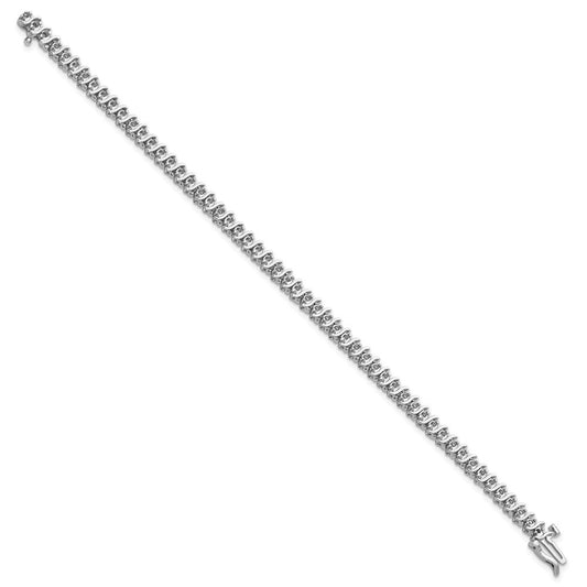 Exclusive 14K White Gold 1.6mm Diamond Tennis Bracelet - Stylish & Affordable
