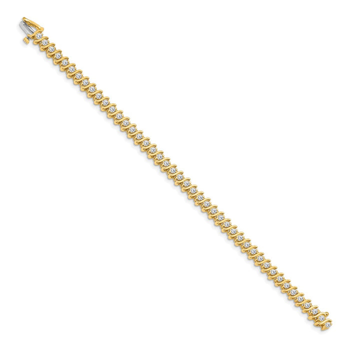 Shop Stylish 14K Gold Diamond Tennis Bracelet - 7" Length, Affordable Luxury-2