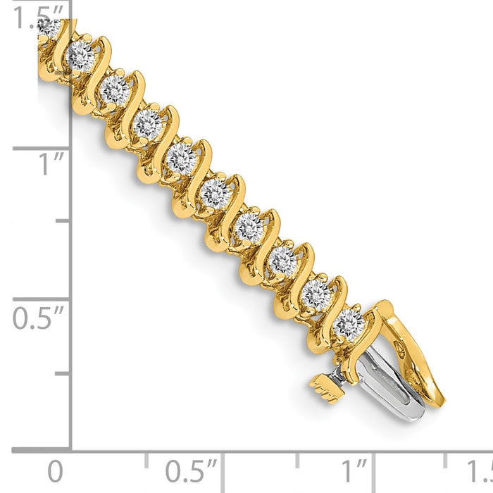 Shop 14K Gold AA Diamond Tennis Bracelet - Stylish Luxury at Affordable Price-4