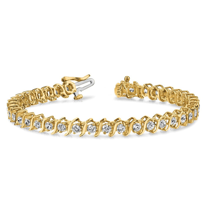 Buy Exclusive 14K Gold 3mm Diamond Tennis Bracelet Setting - Stylish Luxury!-3