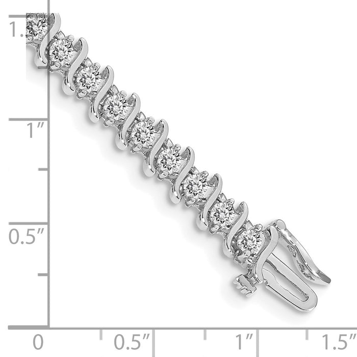 Buy Exclusive 14K White Gold 3mm Diamond Tennis Bracelet - Luxury Design-3