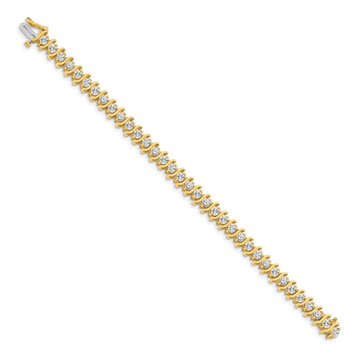 Exclusive 14K Gold 3.5mm Diamond Tennis Bracelet - Stylish Luxury Value-2