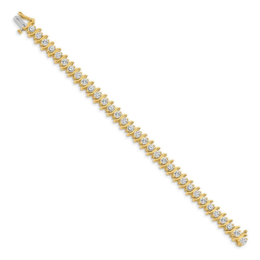 High-Quality 14K Gold 3.8mm Diamond Tennis Bracelet - Stylish & Affordable!