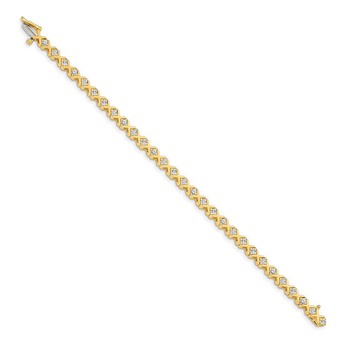 Buy Stylish 14K Gold AA Diamond Tennis Bracelet - 7.5" Length, Luxury Value-2