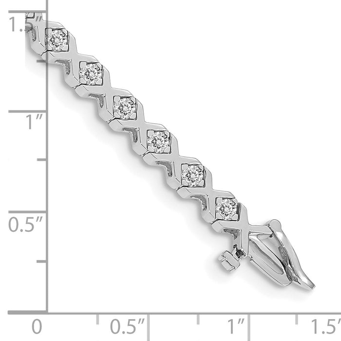 High-Quality 14K White Gold 2.6mm Tennis Bracelet - Stylish Value!-4