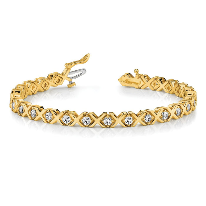 Shop Stylish 14K Gold AA Diamond Tennis Bracelet - Luxury Value & Elegance-3