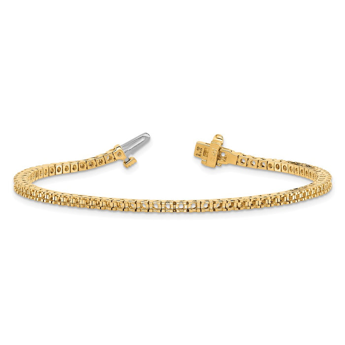 High-Quality 14K Gold Diamond Tennis Bracelet Setting - Stylish & Affordable!-3