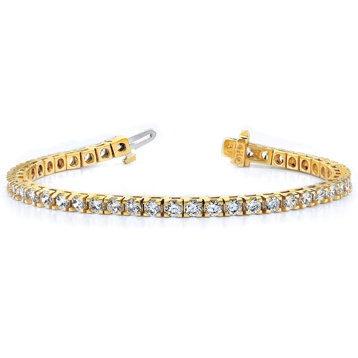 Buy Stylish 14K Gold AA Diamond Tennis Bracelet - 7.5" Long & Affordable Luxury-3