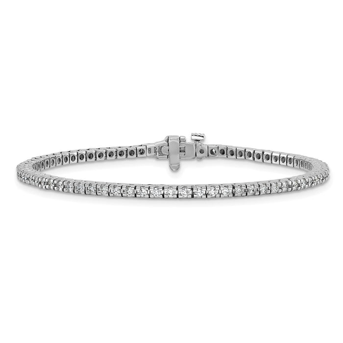 Exclusive 14K White Gold AAA Diamond Tennis Bracelet - Stylish Elegance at a Discounted Price-3