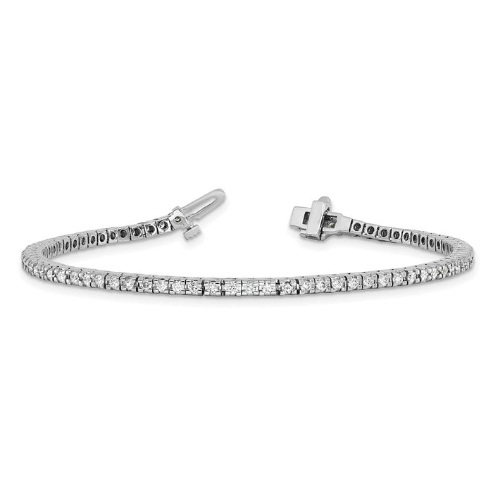 Exclusive 14K White Gold AAA Diamond Tennis Bracelet - Stylish Elegance at a Discounted Price-6