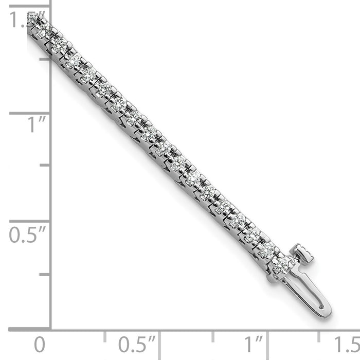 Shop Exclusive 14K White Gold AA Grade Diamond Tennis Bracelet - Stylish Luxury-5