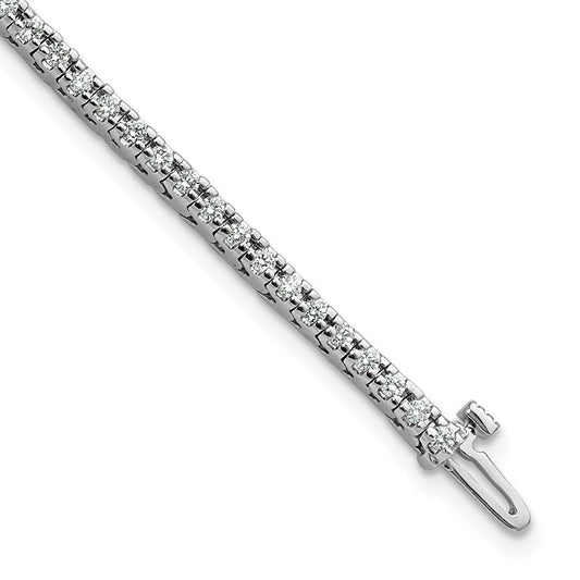Shop Exclusive 14K White Gold AA Grade Diamond Tennis Bracelet - Stylish Luxury