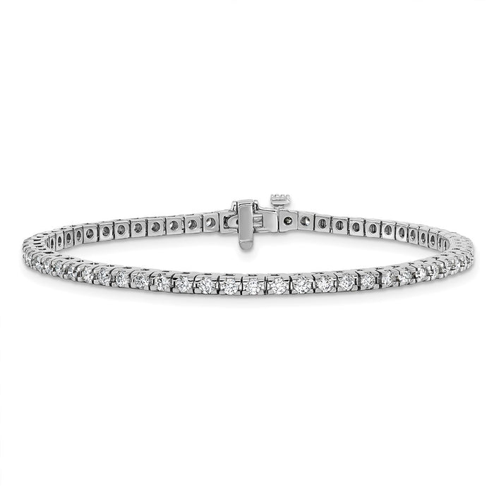 Buy 14K White Gold AA Diamond Tennis Bracelet - Stylish Luxury at Affordable Price-3