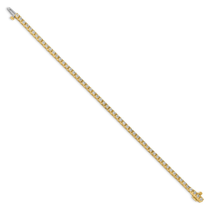 Shop Stylish 14K Gold AA Diamond Tennis Bracelet - 7.5" Length, Luxury Value!-2