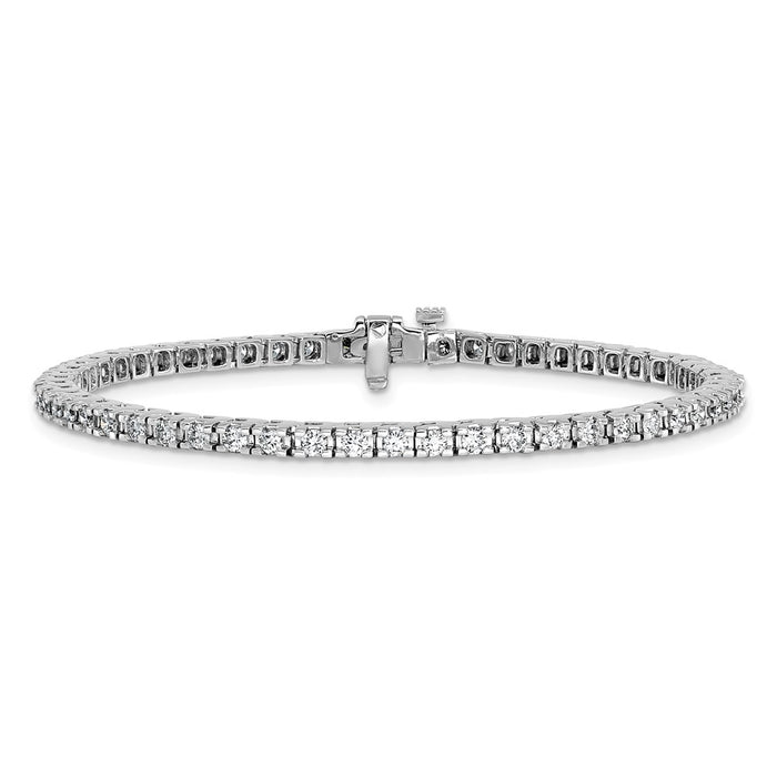 High-Quality 14K White Gold VS Diamond Tennis Bracelet - Stylish Elegance & Value-3