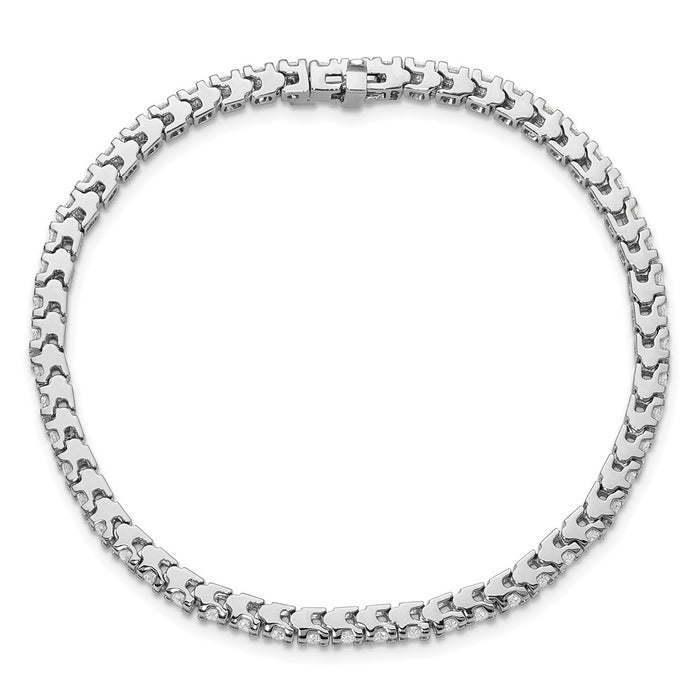 Shop Exclusive 14K White Gold AA Diamond Tennis Bracelet - Stylish & Affordable-4
