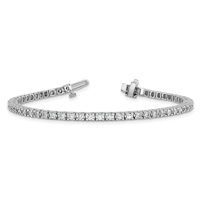 Shop Exclusive 14K White Gold AA Diamond Tennis Bracelet - Stylish & Affordable-5