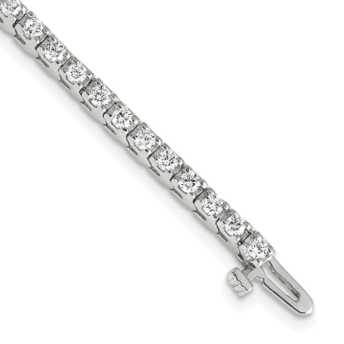 High-Quality 14K White Gold VS Diamond Tennis Bracelet - Stylish Elegance & Value-1