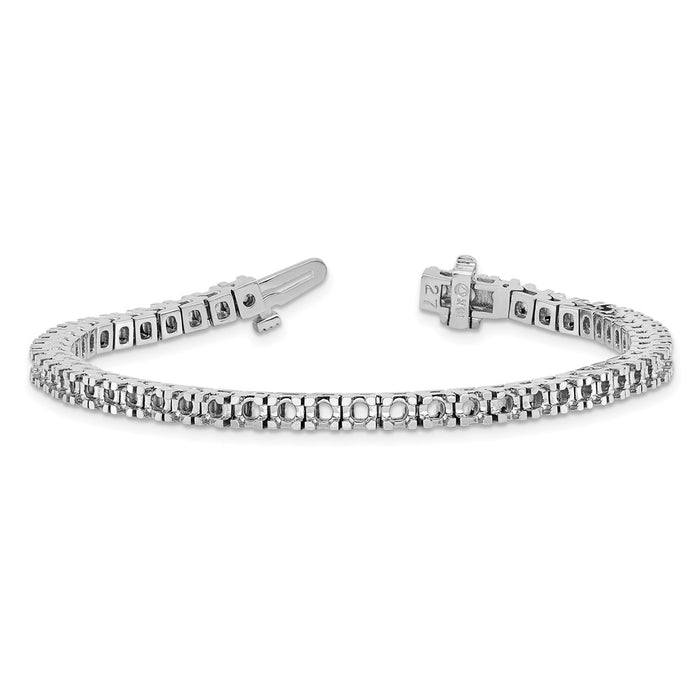 Exclusive 14K White Gold Tennis Bracelet Setting - Stylish & Affordable Luxury-3