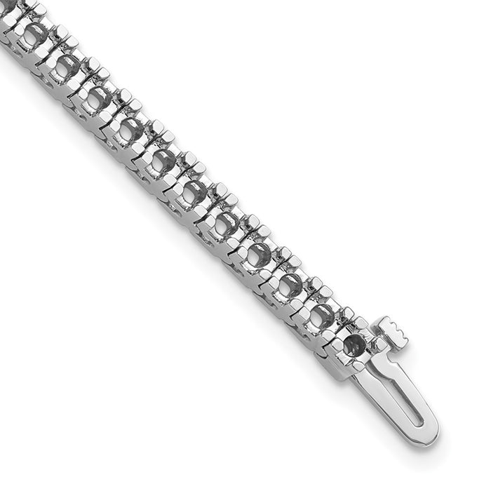 Exclusive 14K White Gold Tennis Bracelet Setting - Stylish & Affordable Luxury-1