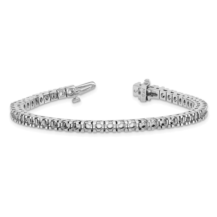 Exclusive 14K White Gold Tennis Bracelet Setting - Stylish & Affordable Luxury-3
