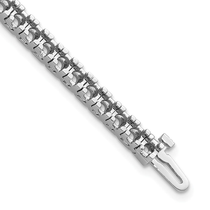 Exclusive 14K White Gold Tennis Bracelet Setting - Stylish & Affordable Luxury-1