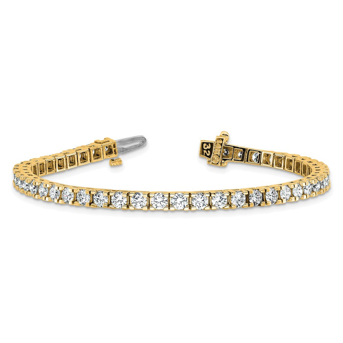 High-Quality 14K Gold Diamond Tennis Bracelet Setting - Stylish & Affordable!-5