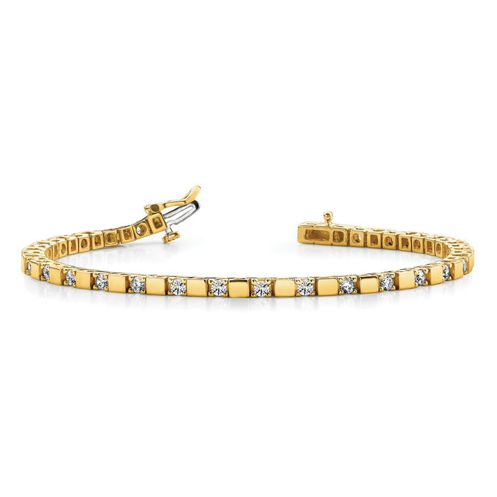 Shop Stylish 14K Gold Diamond Tennis Bracelet Setting - Exclusive Design!-3