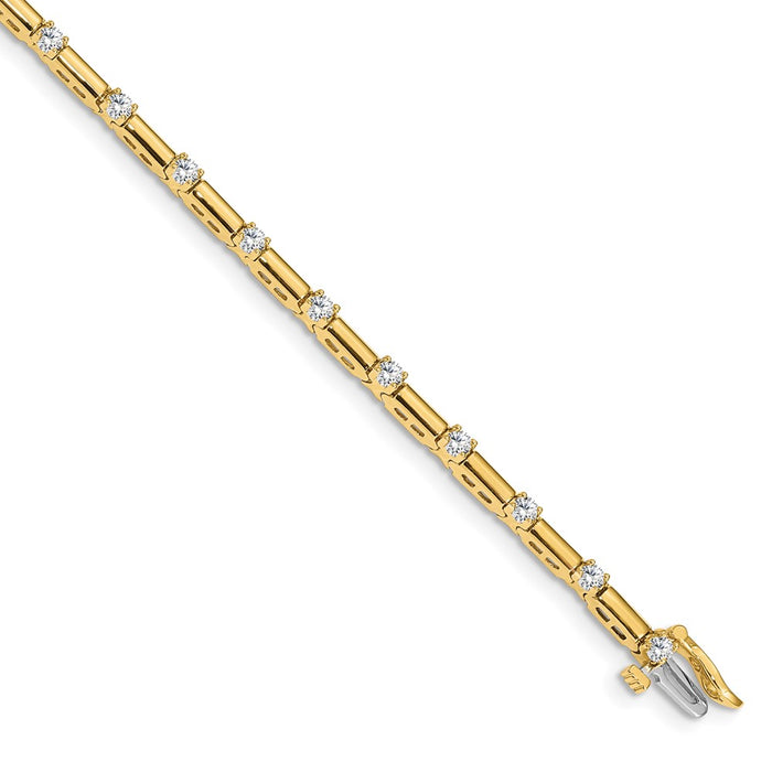 High-Quality 14K Gold Diamond Tennis Bracelet - Stylish Luxury at Great Price-1
